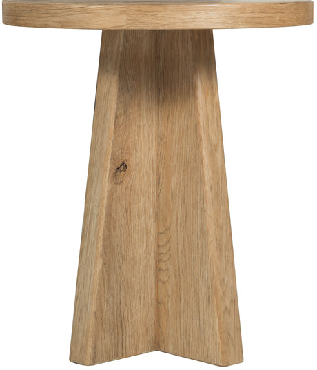 Driftwood Round End Table Buckboard - Light Brown by Hooker Furniture - View 4