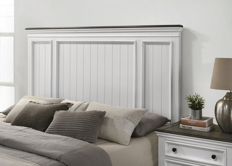 Clelane Wood Bedroom 5 piece Set with Shiplap Panel Queen Bed, Dresser, Mirror, Nightstand, and Chest - sold by Home Elegance USA