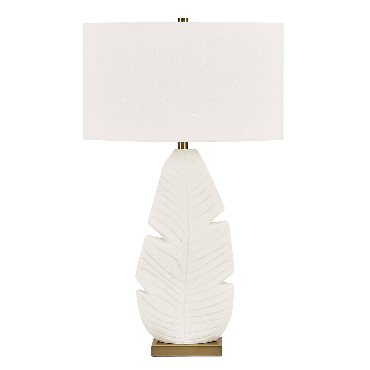 Palm Leaf Table Lamp - White by Uttermost - View 6