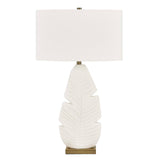 Palm Leaf Table Lamp - White by Uttermost - View 6