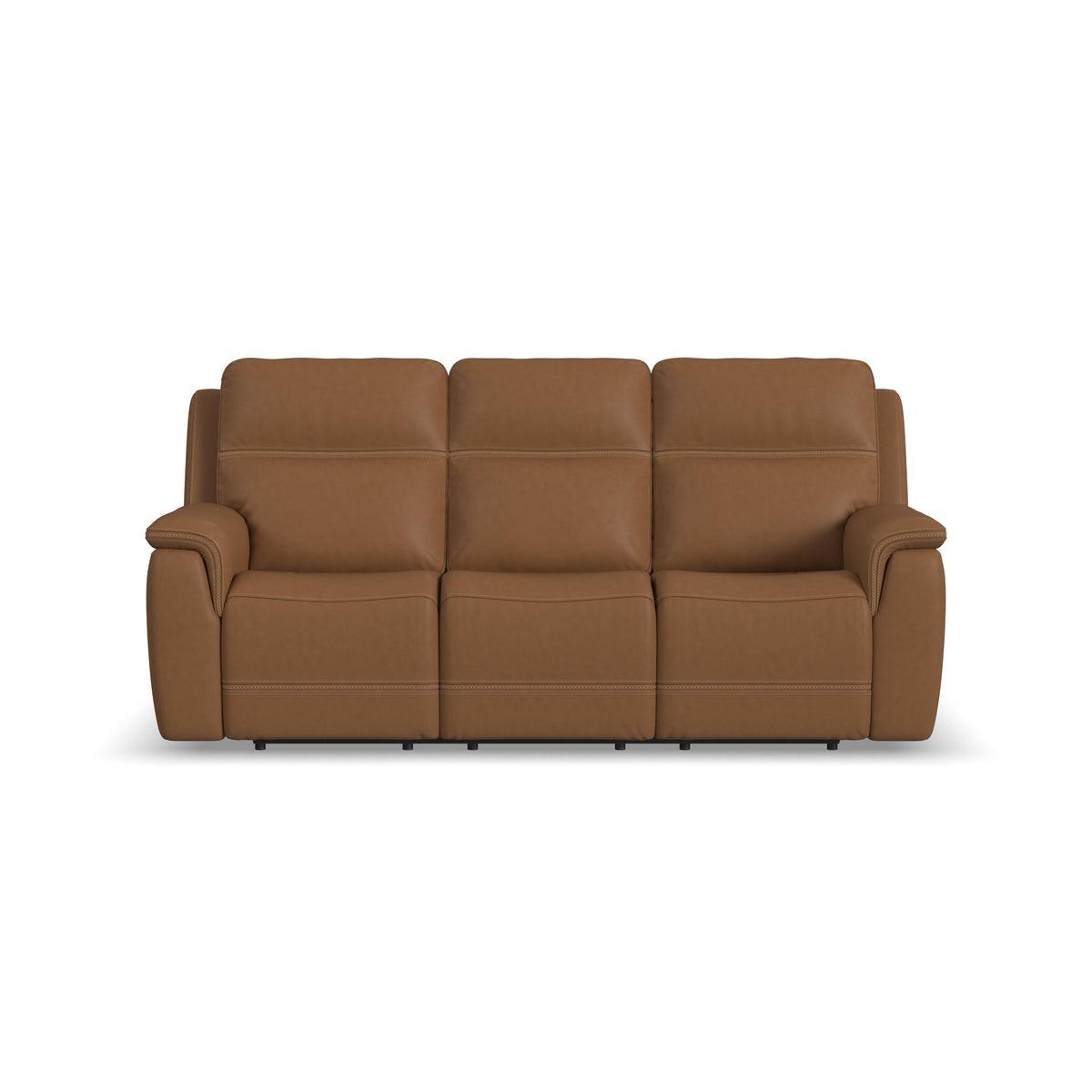 Sawyer Power Reclining Sofa With Power Headrests & Lumbar - Dark Brown | Flexsteel
