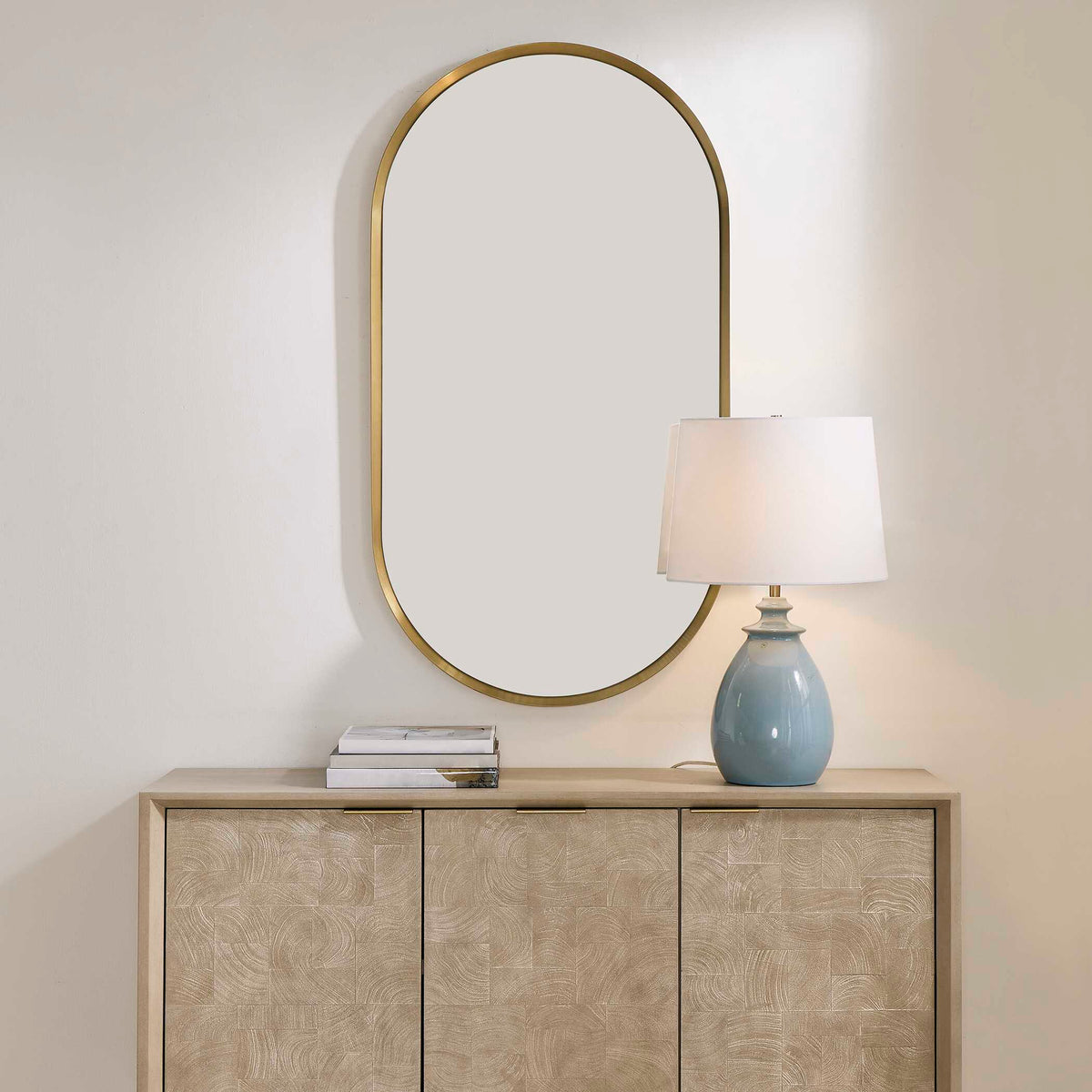 Torrado Oval Mirror Brass - Gold by Uttermost - View 2