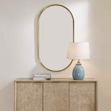 Torrado Oval Mirror Brass - Gold by Uttermost - View 2