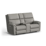 Porter Power Reclining Loveseat With Console, Power Headrest, & Lumbar | Flexsteel
