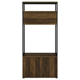 Hall Tree - Quincy 2-door Engineered Wood Hall Tree Dark Pine and Black