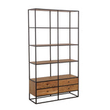 Belcroft 4 - drawer Etagere Natural Acacia and Black | Coaster - 980056 - Home Elegance USA - 1