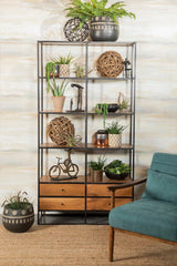 Belcroft 4 - drawer Etagere Natural Acacia and Black | Coaster - 980056 - Home Elegance USA - 10