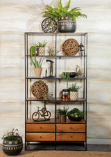 Belcroft 4 - drawer Etagere Natural Acacia and Black | Coaster - 980056 - Home Elegance USA - 2