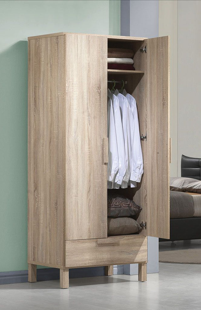 Acme - Odella Wardrobe 98090 Light Oak Finish