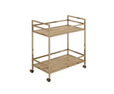 Barb Serving Cart 98218 Natural & Champagne Finish | Acme - 98218 - Home Elegance USA - 1