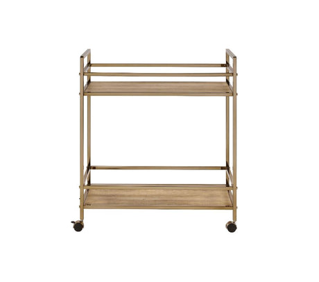 Barb Serving Cart 98218 Natural & Champagne Finish | Acme - 98218 - Home Elegance USA - 2