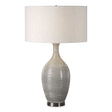 Dinah Textured Table Lamp - Gray / Beige by Uttermost - View 1