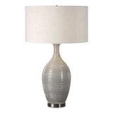 Dinah Textured Table Lamp - Gray / Beige by Uttermost - View 1
