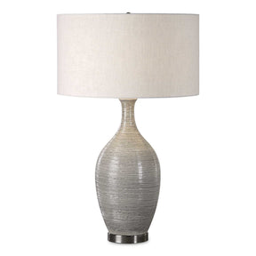 Dinah Textured Table Lamp - Gray / Beige by Uttermost - View 1