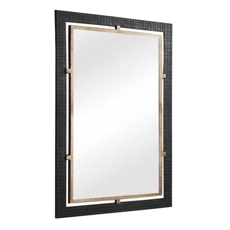 Guerra Mirror Walnut & Brass - Bronze / Dark Brown by Uttermost - View 3