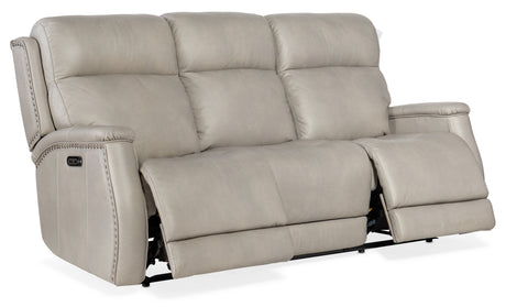 Rhea Zero Gravity Power Recline Sofa With Power Headrest Beige - Light Gray by Hooker Furniture - View 4