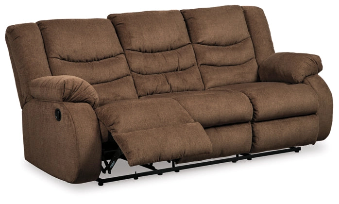 Chocolate Tulen Reclining Sofa - Chenille | Ashley - Home Elegance USA