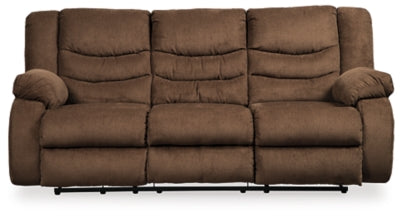 Chocolate Tulen Reclining Sofa - Chenille | Ashley - Home Elegance USA