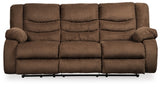 Chocolate Tulen Reclining Sofa - Chenille | Ashley - Home Elegance USA