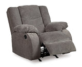 Ashley Gray Tulen Rocker Recliner - Chenille | Home Elegance USA