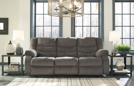 Ashley Gray Tulen Reclining Sofa - Chenille - 9860688 - Home Elegance USA - 2