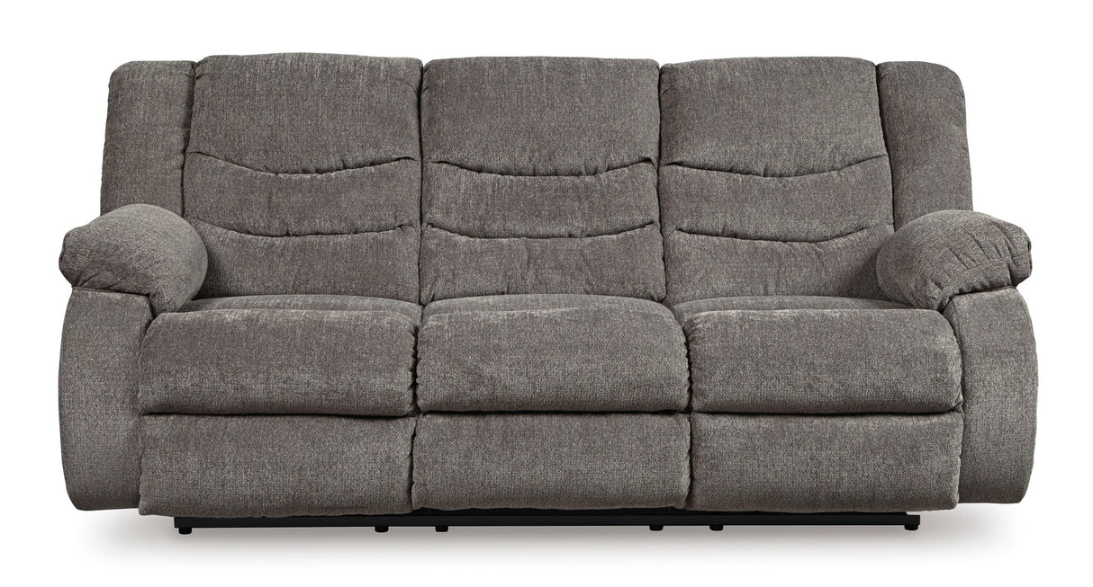 Ashley Gray Tulen Reclining Sofa - Chenille | Home Elegance USA