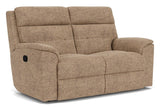 Mason Transitional Fabric Reclining Loveseat | Flexsteel