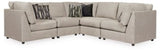 Ashley Bisque Kellway 98707S7 5 - Piece Sectional - Chenille | Home Elegance USA