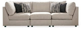 Ashley Bisque Kellway 98707S6 3 - Piece Sectional Sofa - Chenille | Home Elegance USA