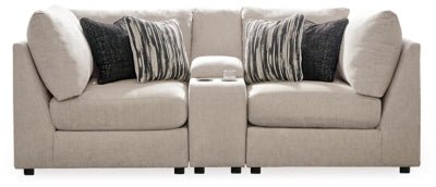 Ashley Bisque Kellway 98707S8 3 - Piece Sectional Loveseat - Chenille | Home Elegance USA