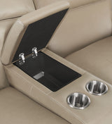Nelson Zero Gravity Power Console Loveseat With Power Headrest And Lumbar - Beige by Hooker Furniture - View 2