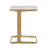 Tylan Marble Accent Table Brass / White - Gold / White by Uttermost - View 5