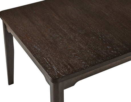 7pc Beautiful Rectangular Dining Table Dark Oak Finish Upholstered Chair Wooden Furniture Dining Room Furniture - sold by Home Elegance USA