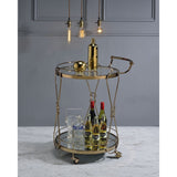 Acme - Zekera Serving Cart 98940 Champagne Finish