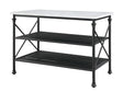 Brahm Kitchen Island 98943 White Marble Top & Gray Finish | Acme | Home Elegance USA