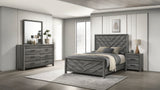 Denver Modern Style 4 Pc Queen Bedroom Set Made with Wood in Gray(NJ INVENTORY)