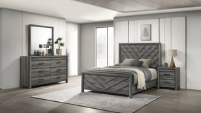 Denver Modern Style 4 Pc Twin Bedroom Set Made with Wood in Gray (NJ INVENTORY) - sold by Home Elegance USA