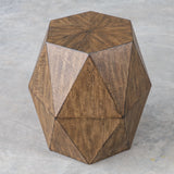 Volker Honey Geometric Accent Table - Dark Brown by Uttermost - View 4