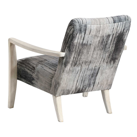 Watercolor Chenille Accent Chair Gray - Blue / Beige by Uttermost - View 4