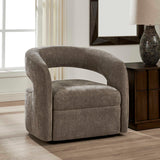 Breis Swivel Barrel Chair - Dark Gray by Uttermost - View 3