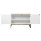 Weimar 2 Door Cabinet White / Woodtone - White / Light Brown by Uttermost - View 6
