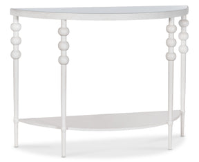 Melange On The Bright Side Demilune Console - White by Hooker Furniture - View 1