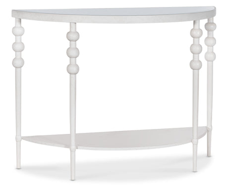 Melange On The Bright Side Demilune Console - White by Hooker Furniture - View 1
