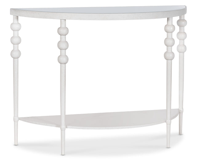 Melange On The Bright Side Demilune Console - White by Hooker Furniture - View 1