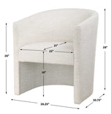 Encompass White Fabric Dining Chair by Uttermost - View 9