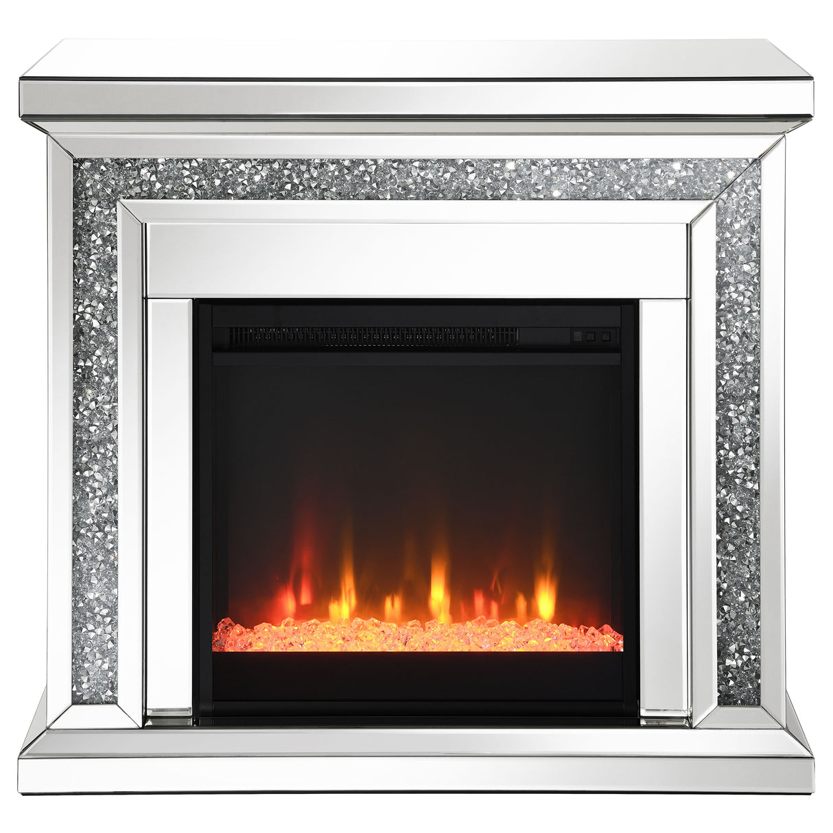 Electric Fireplace - Lorelai Rectangular Freestanding Fireplace Mirror