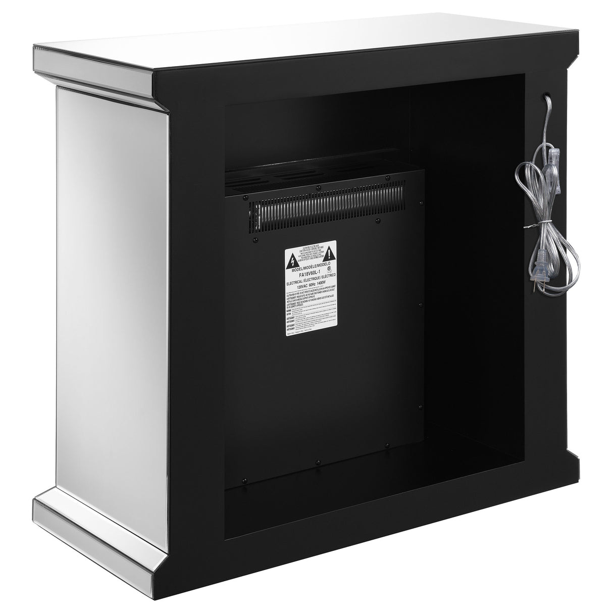 Electric Fireplace - Lorelai Rectangular Freestanding Fireplace Mirror