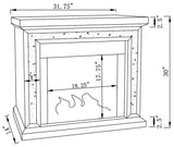 Electric Fireplace - Lorelai Rectangular Freestanding Fireplace Mirror