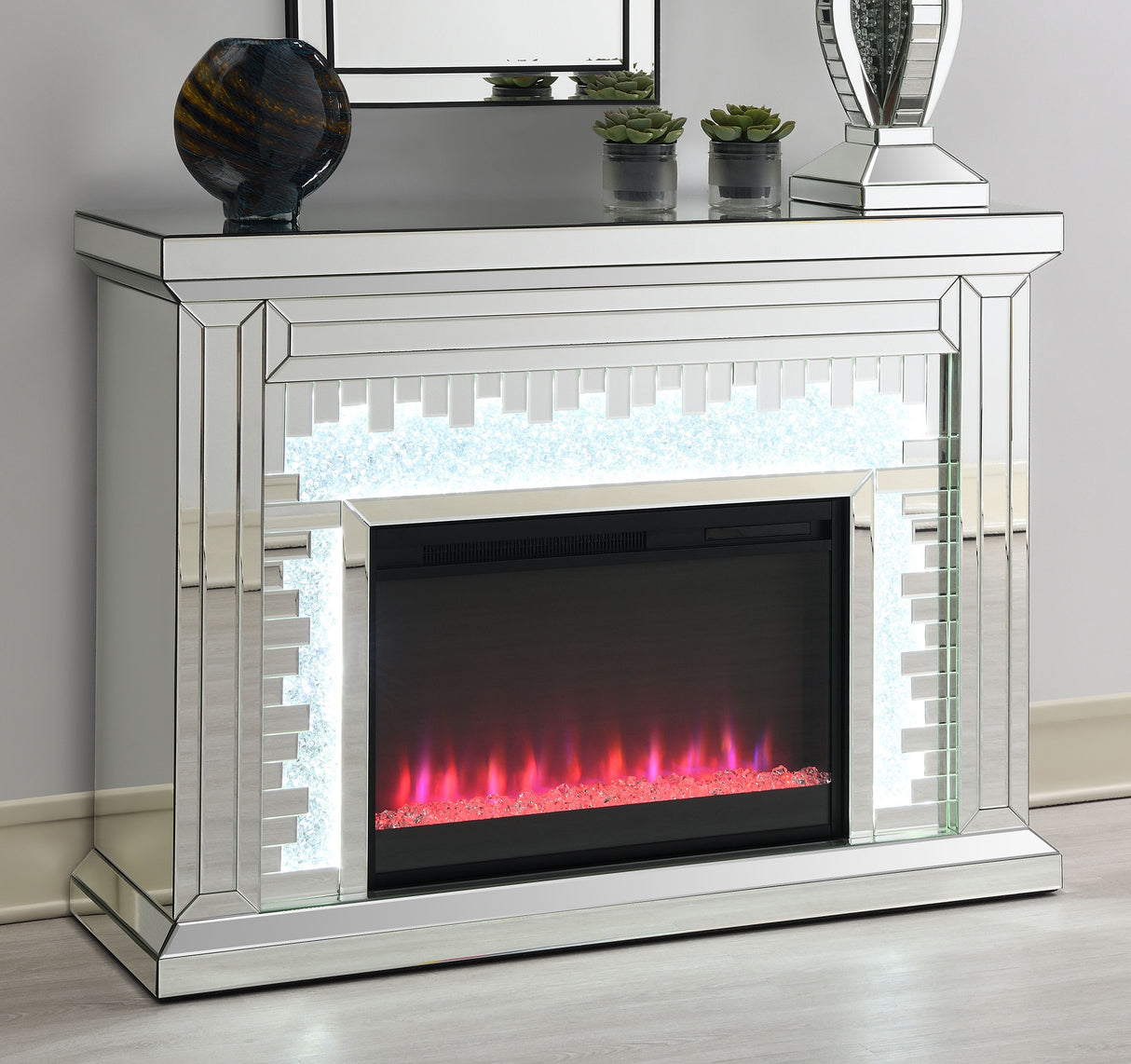 Electric Fireplace - Gilmore Rectangular Freestanding Fireplace Mirror