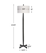 Counteract Rust Metal Floor Lamp - Black by Uttermost - View 8